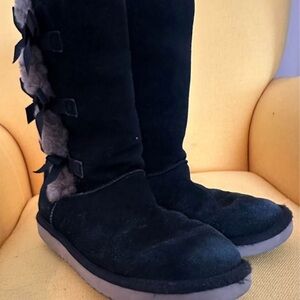 UGG Black Winter Boots with Suede Finish